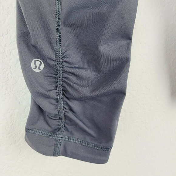 Lululemon Race With Grace Cropped Running Pants Sz 6 Soot/Bali Breeze Athletic - Picture 9 of 12
